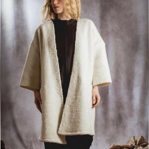 Elegant Cream Women's Coat